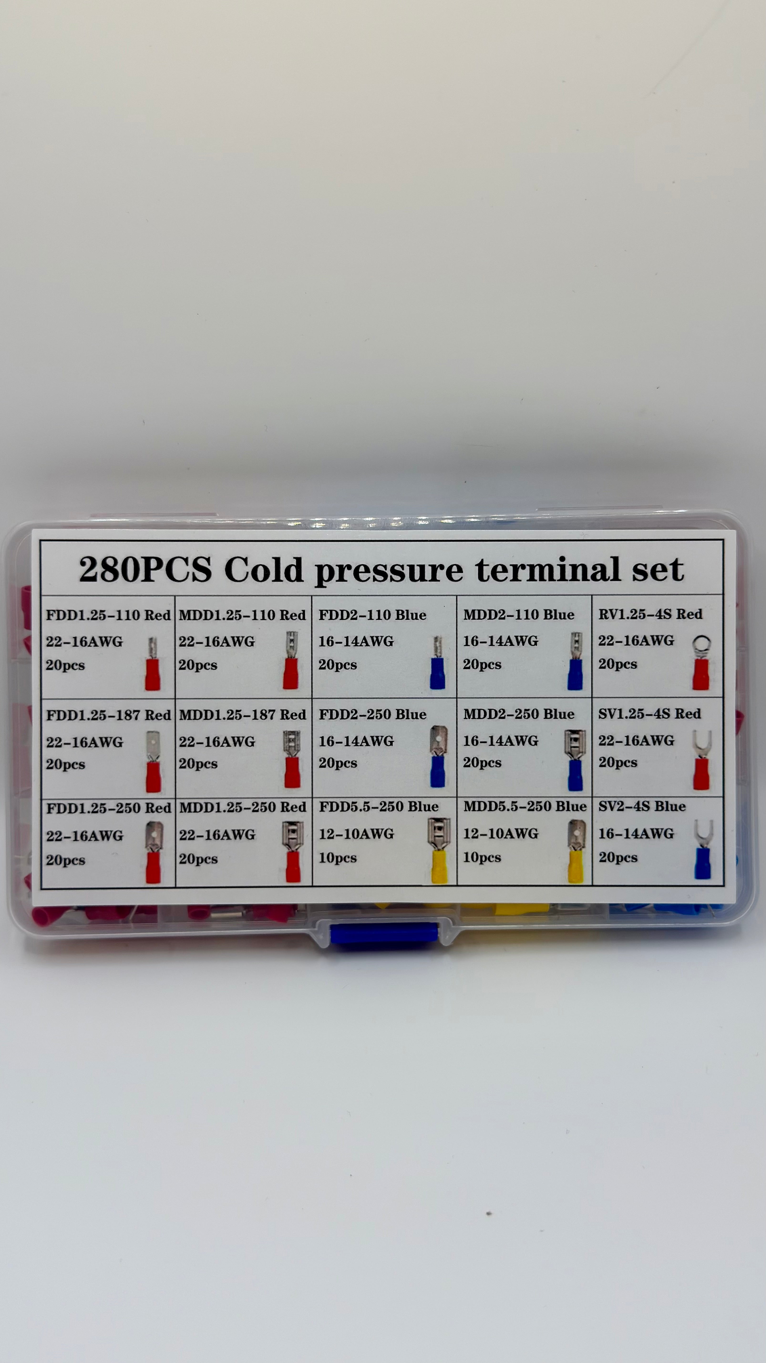 280pcs Cold Pressure Terminal Set