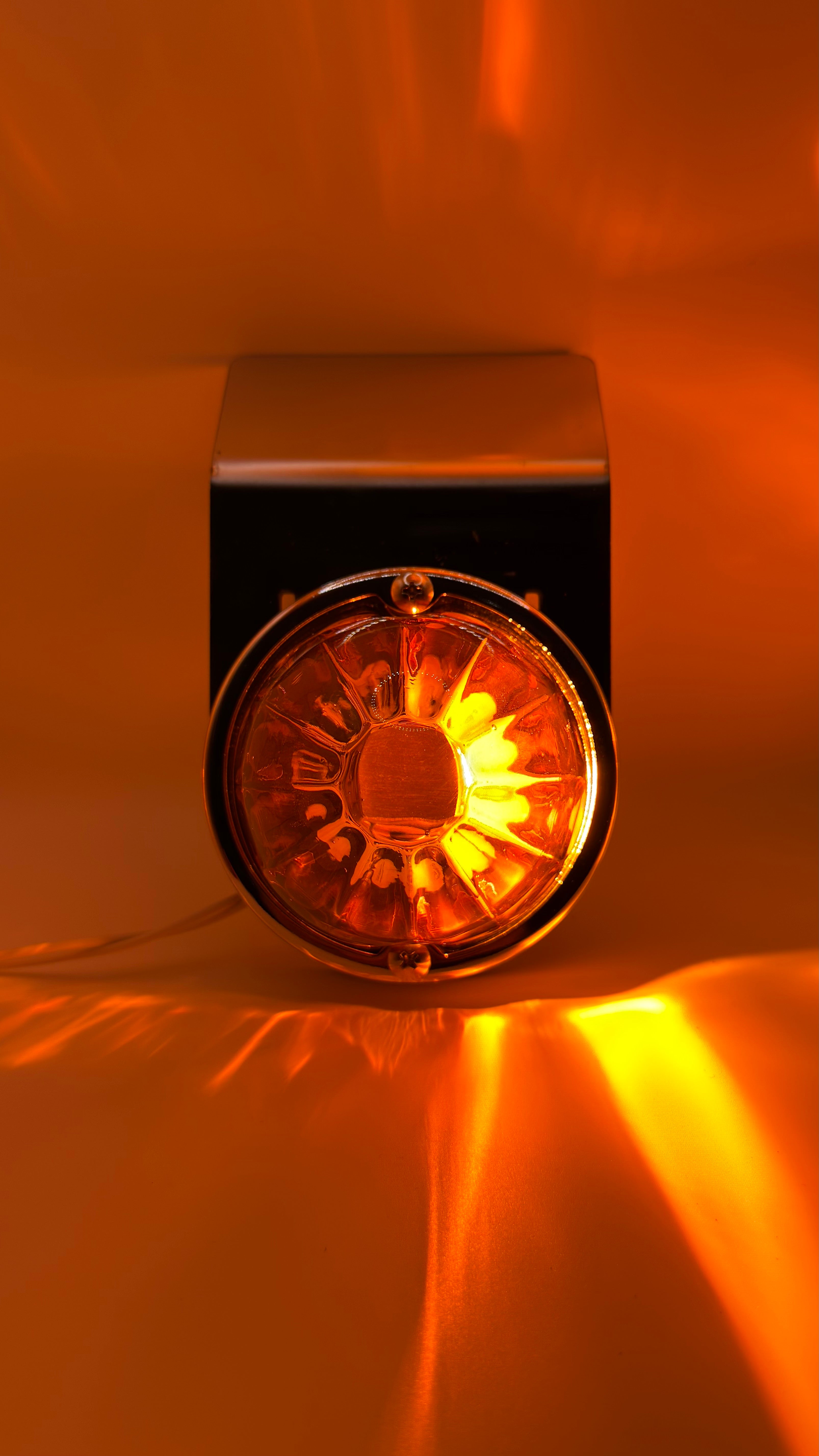 Amber Glass Rotating Watermelon LED
