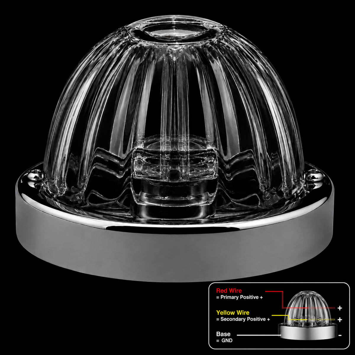 1157 Dual Colour Flush Mount Glass Watermelon