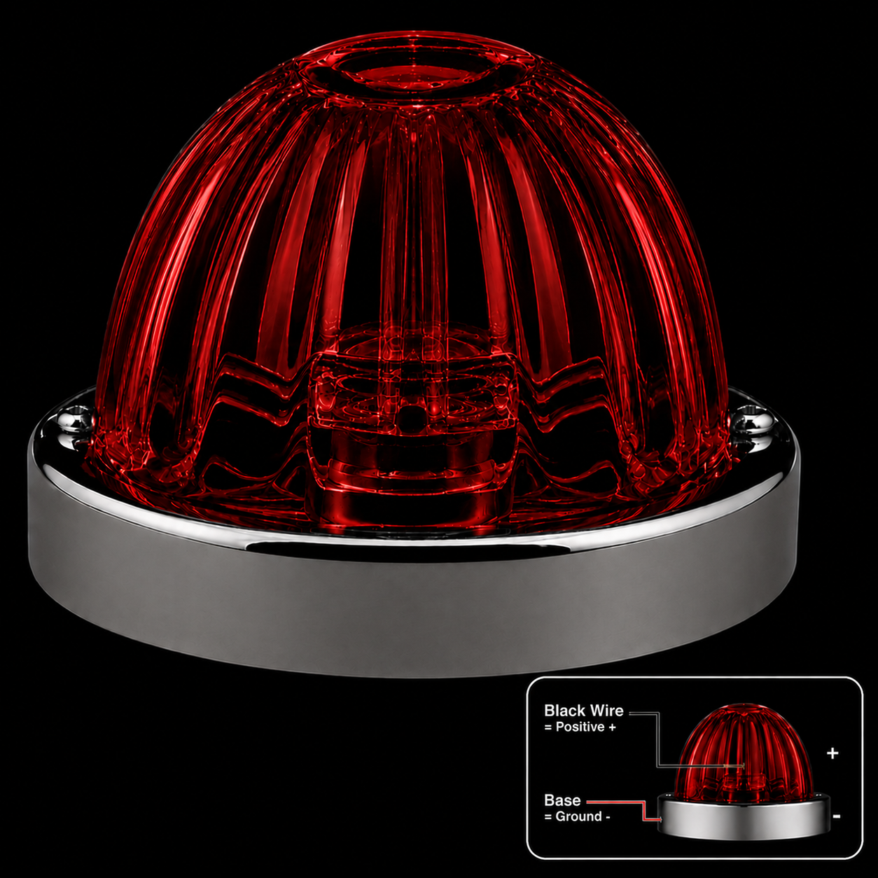 1156 GLASS WATERMELON SINGLE COLOUR (RED LENS)