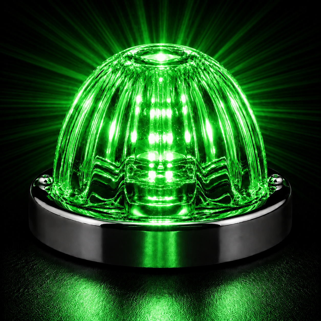 1156 Single Colour Flush Mount Glass Watermelon
