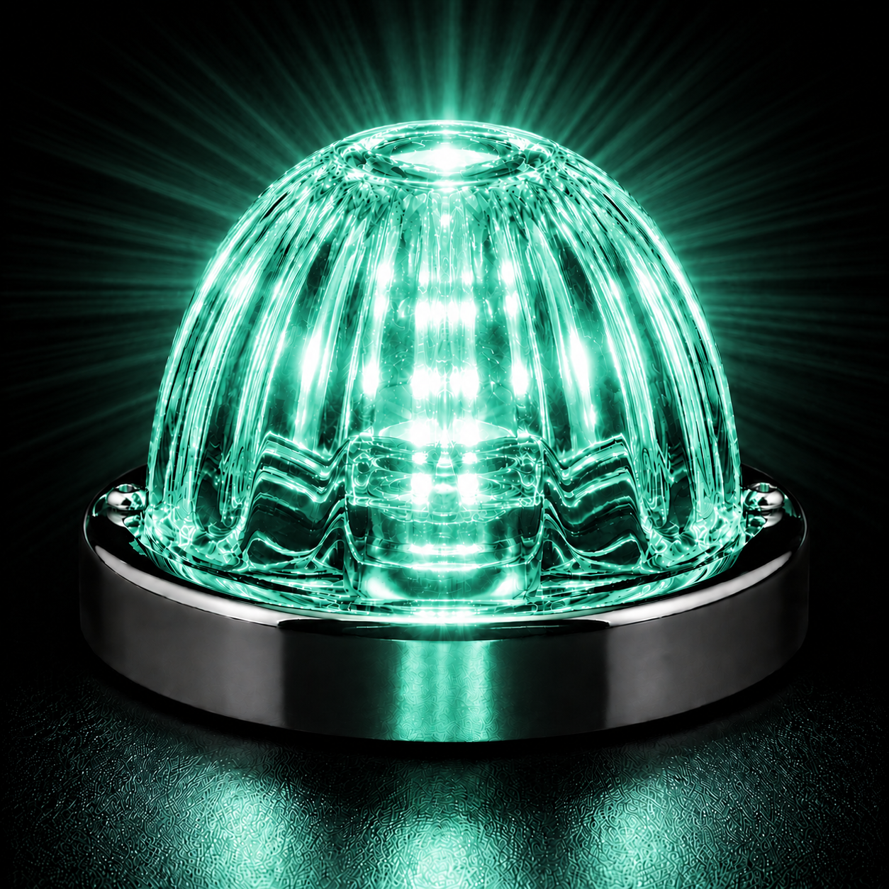 1156 Single Colour Flush Mount Glass Watermelon