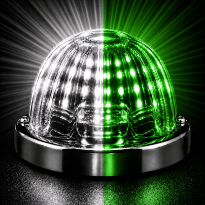 1157 Dual Colour Flush Mount Glass Watermelon