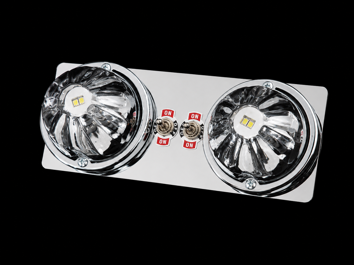 Mirrored Stainless Interior Light Base Suit Kenworth
