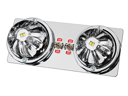 Kenworth Double Stainless Dome Light