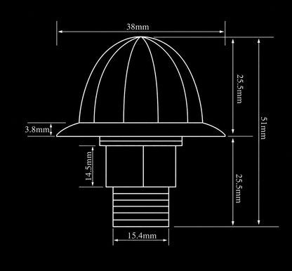 MINI WATERMELON TECH MEASURMENT DRAWING BLACK BACKGROUND 12 VOLT