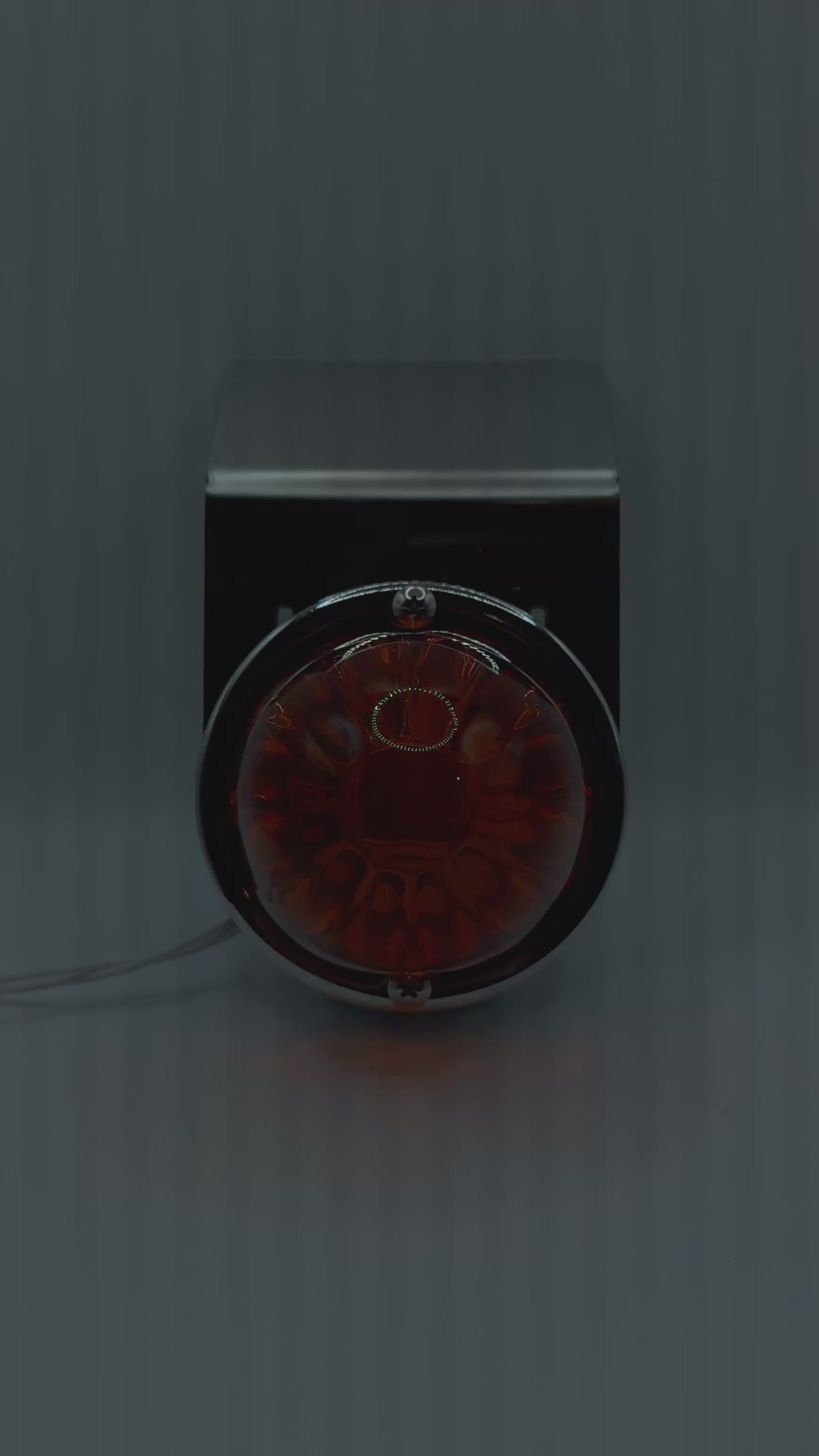 Amber Glass Rotating Watermelon LED